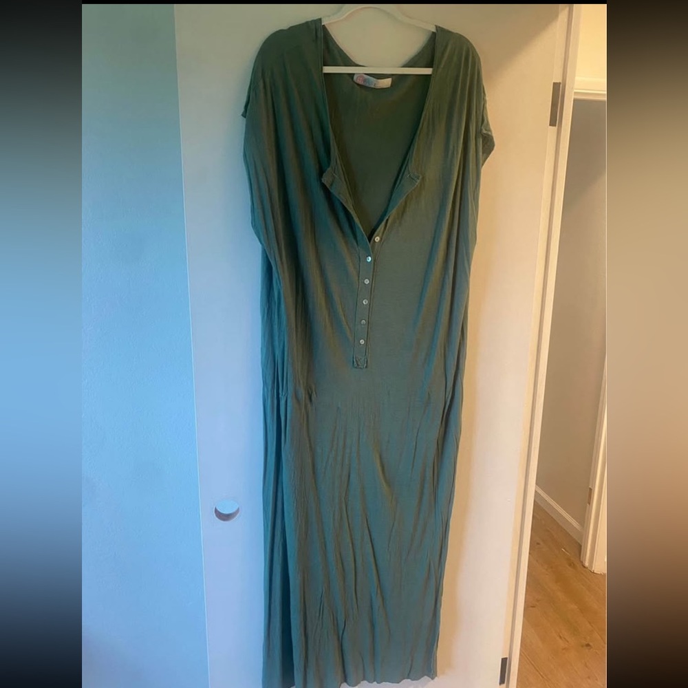 Free People Beach Green Maxi Dress